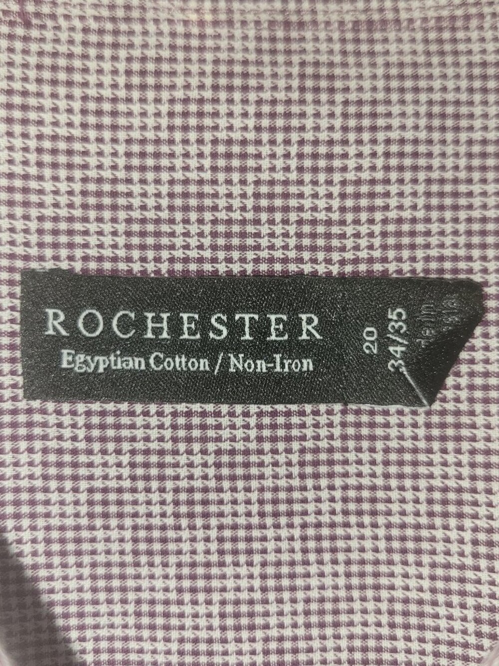 Rochester Men’s L/S Checked Dress Shirt 20x34/35